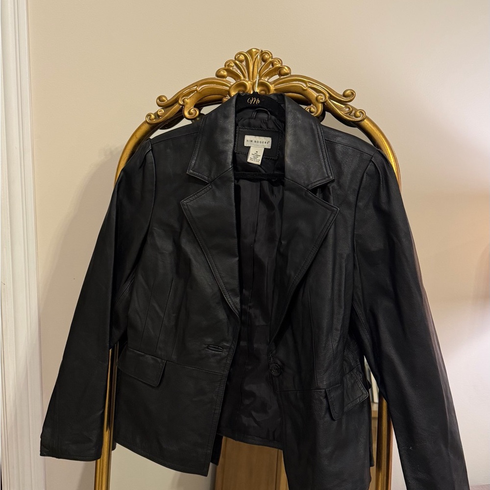 Kim Rogers Classic Black Leather Jacket